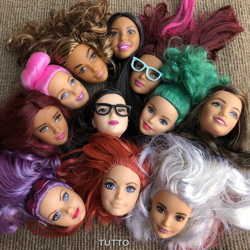 barbie makeup head